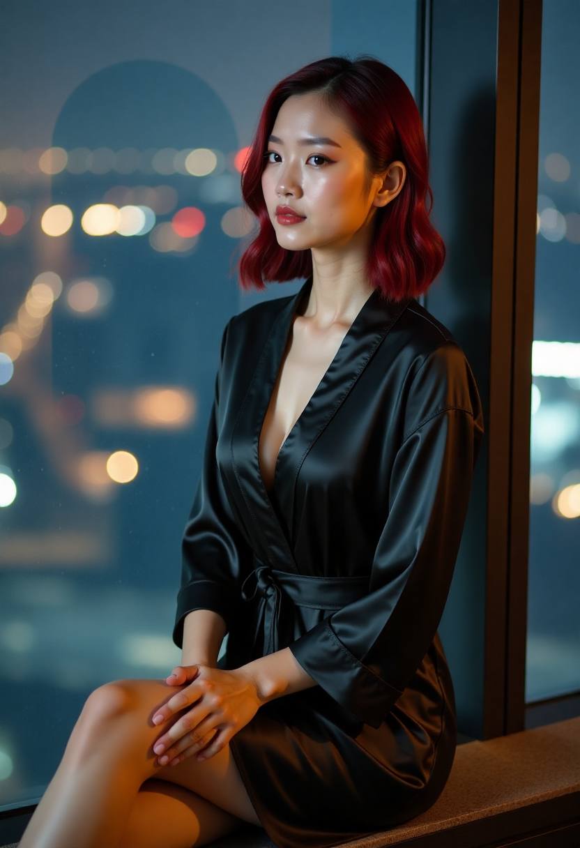 窗边侧脸人像封面